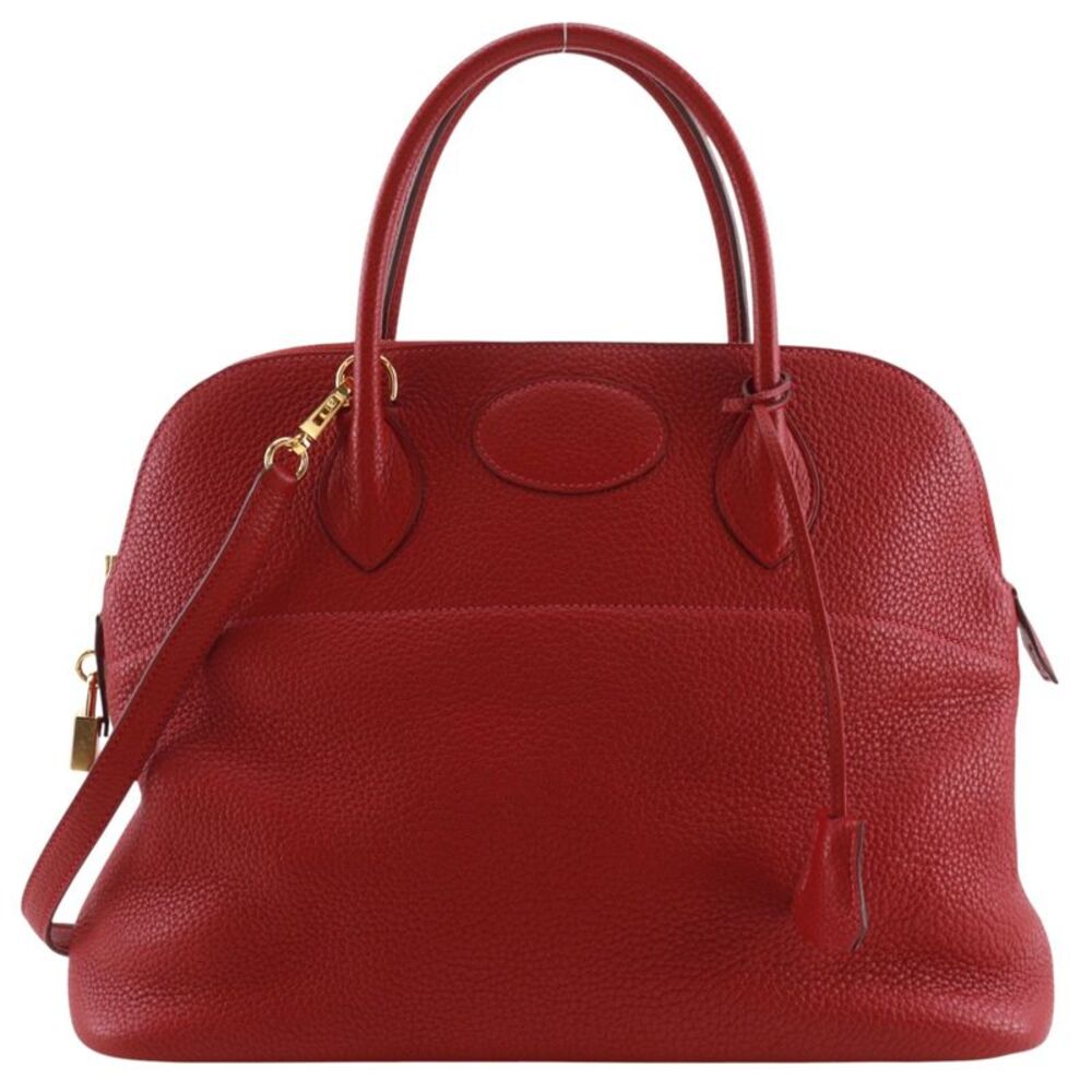 Hermes Bolide Clemence Red Leather Handbag
